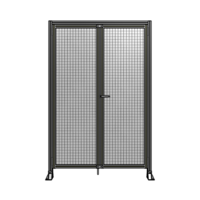 SINGLE PANEL, DOUBLE DOOR-FRAME W/ HEADER-HANDLE ON RIGHT 2135MM X 1400MM  1&quot; MESH, ASSEMBLED