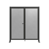 SINGLE PANEL, DOUBLE DOOR-FRAME W/ HEADER-HANDLE ON LEFT 2135MM X 1800MM  1&quot; MESH, AS A KIT