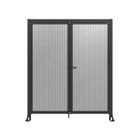 SINGLE PANEL, DOUBLE DOOR-FRAME W/ HEADER-HANDLE ON RIGHT 2135MM X 1800MM  1&quot; MESH, ASSEMBLED