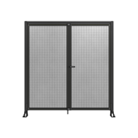 SINGLE PANEL, DOUBLE DOOR-FRAME W/ HEADER-HANDLE ON RIGHT 2135MM X 2000MM  1&quot; MESH, ASSEMBLED