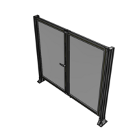 J4-1400-1600-0150-TYPTK SINGLE PANEL, DOUBLE DOOR-FRAME W/O HEADER-HANDLE ON LEFT 1400MM X 1600MM  1/4" POLYCARB, AS A KIT