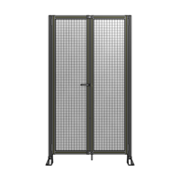 SINGLE PANEL, DOUBLE DOOR-FRAME W/O HEADER-HANDLE ON LEFT 2135MM X 1200MM  1&quot; MESH, ASSEMBLED