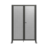 SINGLE PANEL, DOUBLE DOOR-FRAME W/O HEADER-HANDLE ON RIGHT 2135MM X 1400MM  1&quot; MESH, ASSEMBLED