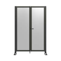 SINGLE PANEL, DOUBLE DOOR-FRAME W/O HEADER-HANDLE ON RIGHT 2135MM X 1400MM  1/4&quot; POLYCARB, ASSEMBLED