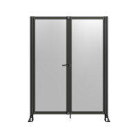 SINGLE PANEL, DOUBLE DOOR-FRAME W/O HEADER-HANDLE ON LEFT 2135MM X 1600MM  1/4&quot; POLYCARB, ASSEMBLED