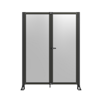 SINGLE PANEL, DOUBLE DOOR-FRAME W/O HEADER-HANDLE ON RIGHT 2135MM X 1600MM  1/4&quot; POLYCARB, ASSEMBLED