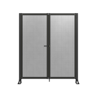 SINGLE PANEL, DOUBLE DOOR-FRAME W/O HEADER-HANDLE ON LEFT 2135MM X 1800MM  1&quot; MESH, ASSEMBLED
