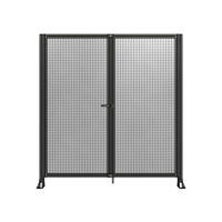 SINGLE PANEL, DOUBLE DOOR-FRAME W/O HEADER-HANDLE ON LEFT 2135MM X 2000MM  1&quot; MESH, ASSEMBLED