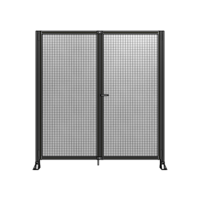 SINGLE PANEL, DOUBLE DOOR-FRAME W/O HEADER-HANDLE ON RIGHT 2135MM X 2000MM  1&quot; MESH, ASSEMBLED