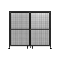 DOUBLE PANEL, DOUBLE DOOR-WITH HEADER-HANDLE ON LEFT 2135MM X 2400MM  1&quot; MESH, AS A KIT