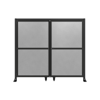 DOUBLE PANEL, DOUBLE DOOR-WITH HEADER-HANDLE ON RIGHT 2135MM X 2400MM  1&quot; MESH, ASSEMBLED