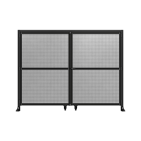 DOUBLE PANEL, DOUBLE DOOR-WITH HEADER-HANDLE ON RIGHT 2135MM X 2800MM  1&quot; MESH, ASSEMBLED