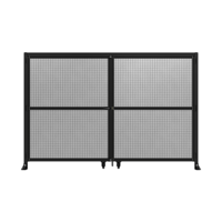 DOUBLE PANEL, DOUBLE DOOR-WITH HEADER-HANDLE ON LEFT 2135MM X 3200MM  1&quot; MESH, AS A KIT