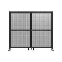 DOUBLE PANEL, DOUBLE DOOR-FRAME W/ HEADER- HANDLE ON LEFT 2135MM X 2400MM  1&quot; MESH, AS A KIT