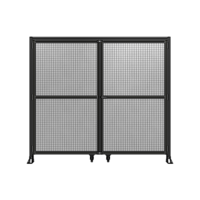 DOUBLE PANEL, DOUBLE DOOR-FRAME W/ HEADER- HANDLE ON RIGHT 2135MM X 2400MM  1&quot; MESH, ASSEMBLED