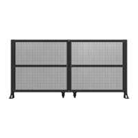 DOUBLE PANEL, DOUBLE DOOR-FRAME W/O HEADER-HANDLE RIGHT 1400MM X 2800MM  1&quot; MESH, ASSEMBLED
