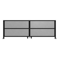 DOUBLE PANEL, DOUBLE DOOR-FRAME W/O HEADER-HANDLE ON LEFT 1400MM X 4000MM  1&quot; MESH, ASSEMBLED