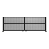 DOUBLE PANEL, DOUBLE DOOR-FRAME W/O HEADER-HANDLE RIGHT 1400MM X 4000MM  1&quot; MESH, ASSEMBLED