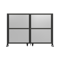DOUBLE PANEL, DOUBLE DOOR-FRAME W/O HEADER-HANDLE ON LEFT 1700MM X 2400MM  1/4&quot; POLYCARB, AS A KIT