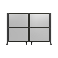 DOUBLE PANEL, DOUBLE DOOR-FRAME W/O HEADER-HANDLE RIGHT 1700MM X 2400MM  1/4&quot; POLYCARB, ASSEMBLED
