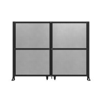 DOUBLE PANEL, DOUBLE DOOR-FRAME W/O HEADER-HANDLE ON LEFT 2135MM X 2800MM  1&quot; MESH, ASSEMBLED