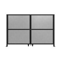 DOUBLE PANEL, DOUBLE DOOR-FRAME W/O HEADER-HANDLE ON LEFT 2135MM X 3200MM  1&quot; MESH, ASSEMBLED