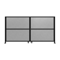 DOUBLE PANEL, DOUBLE DOOR-FRAME W/O HEADER-HANDLE ON LEFT 2135MM X 4000MM  1&quot; MESH, ASSEMBLED