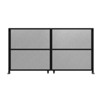DOUBLE PANEL, DOUBLE DOOR-FRAME W/O HEADER-HANDLE RIGHT 2135MM X 4000MM  1&quot; MESH, ASSEMBLED