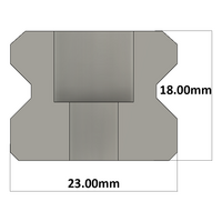 LSD25RLX1600-S20-N-D AIRTAC LOW PROFILE RAIL<br>LSD 25MM SERIES, NORMAL ACCURACY, 20MM END TO FIRST HOLE, CUT TO LENGTH OF 1640MM